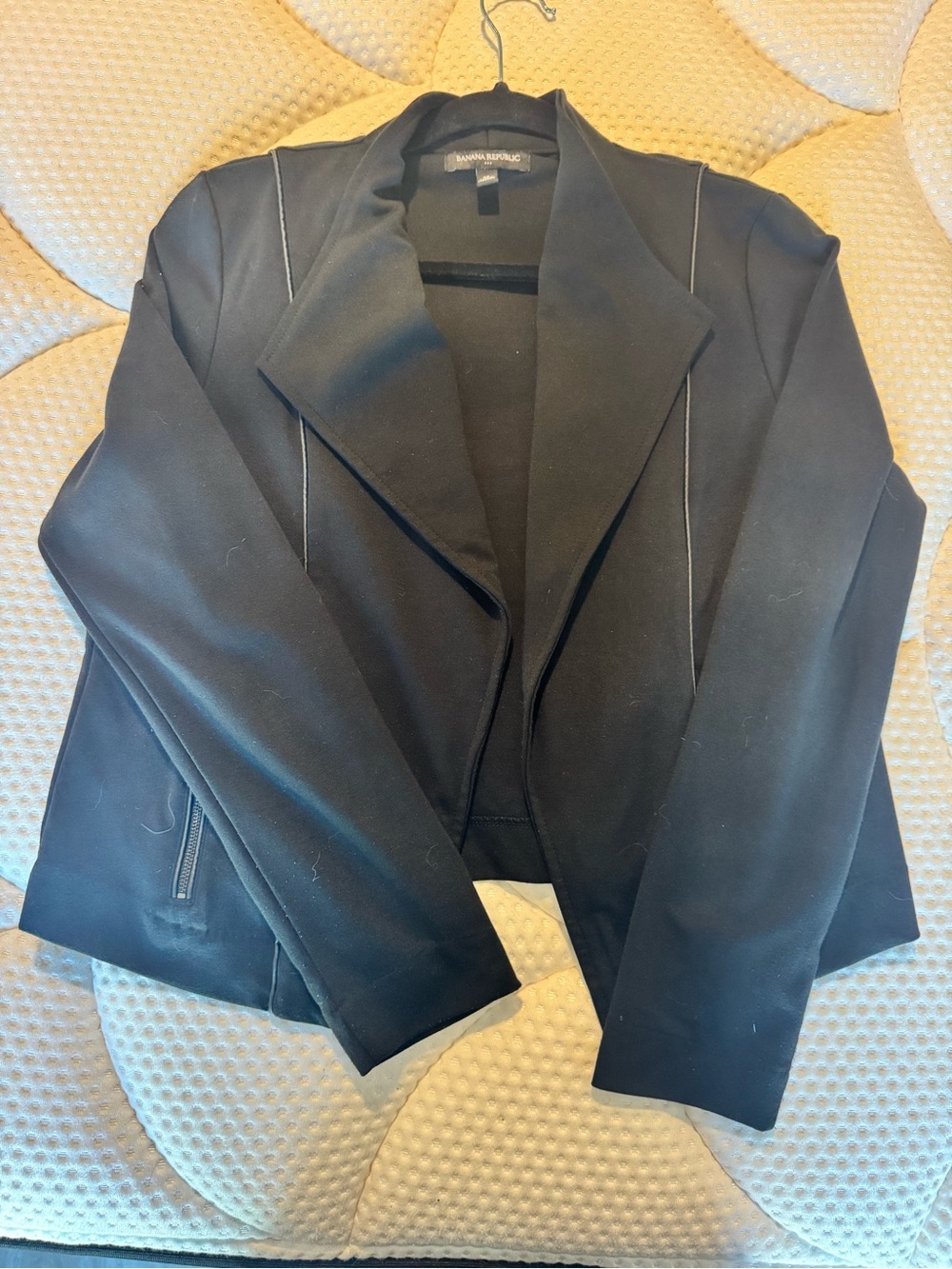 Banana Republic Black Draped Open-Front Women's Blazer Jacket